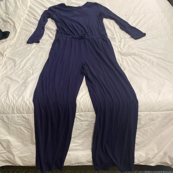 Blue relaxed fit jumpsuit - Picture 1 of 6